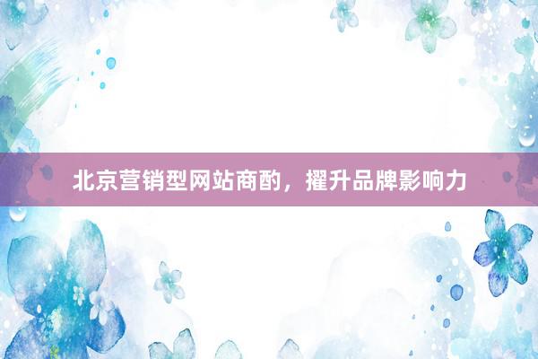 北京营销型网站商酌，擢升品牌影响力