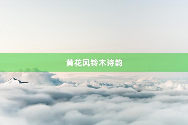 黄花风铃木诗韵